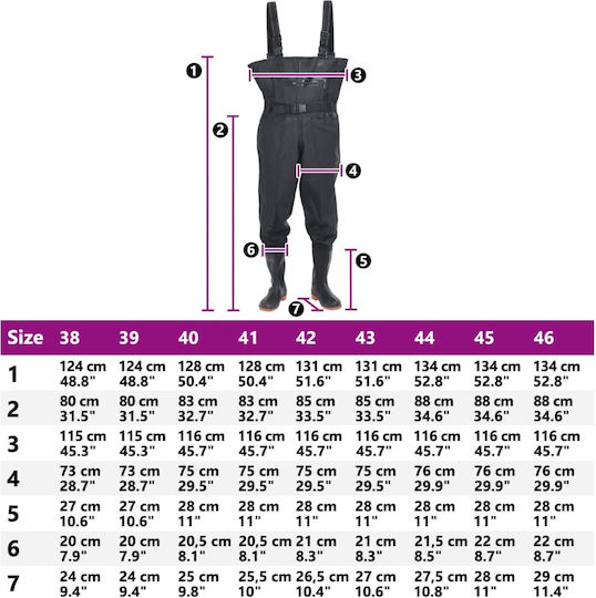 vidaXL Chest Waders