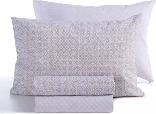Nef-Nef Homeware Sheet Sets Single with Elastic 100x200+35cm. Module Grey 3pcs