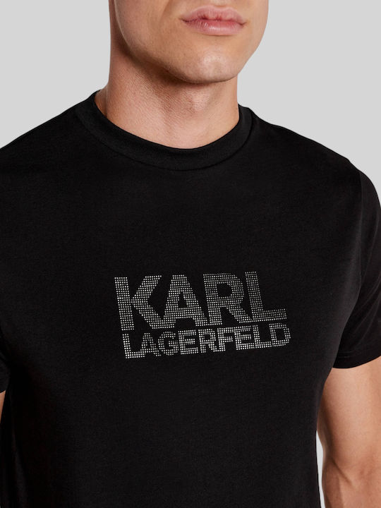 Karl Lagerfeld Ανδρικό T-shirt Κοντομάνικο Μαυρο