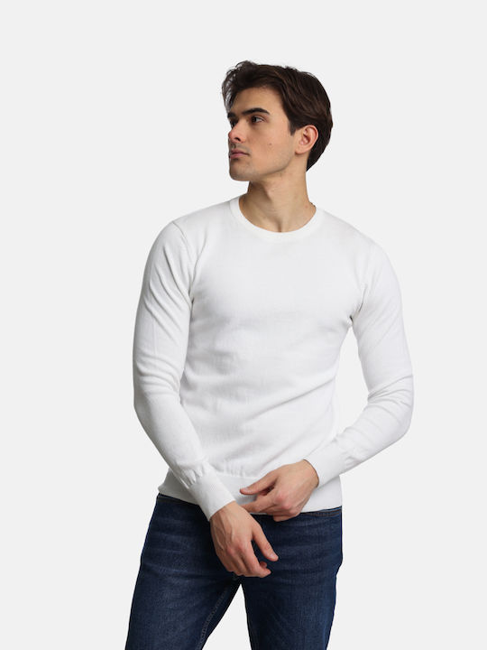 Life Style Butiken Men's Long Sleeve Sweater White