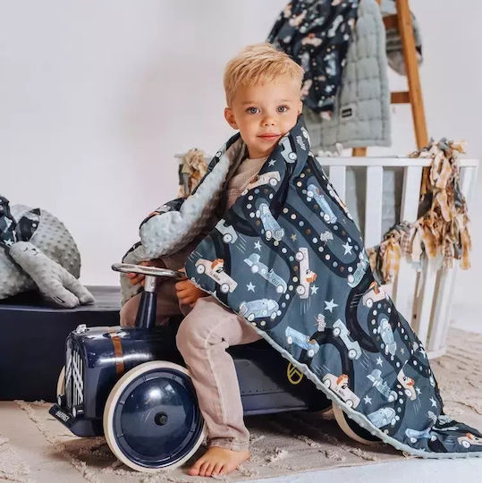 La Millou Blanket Nursery Swaddling Blankets Fly Me To Moon Sky Velvet Gray Sky – Grey 80x100cm