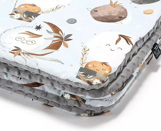 La Millou Blanket Nursery Swaddling Blankets Fly Me To Moon Sky Velvet Gray Sky – Grey 80x100cm