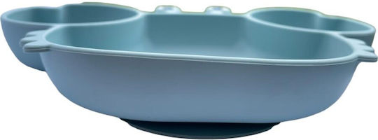 Queen Mother Baby Food Plate Crab made of Silicone Turquoise