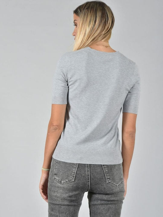 Belle Femme Damen Pullover grey