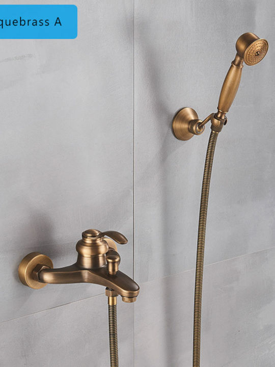 Mixing Bathtub Shower Faucet Complete Set Bronze Mixing Bathtub Shower Faucet Complete Set Bronze