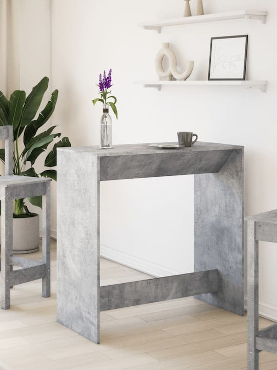 Table Bar Wooden Grey Concrete 102x50x103.5cm