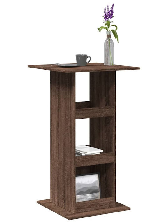 Table Bar Wooden Brown Oak 60x60x102cm