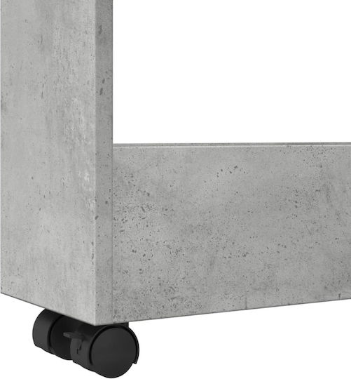 vidaXL Τρόλεϊ Κουζίνας Ξύλινο 3 Θέσεων Γκρι 60x18x70cm