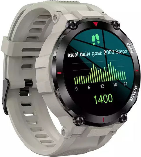 Nubi K37 Smart Watch Gps Bluetooth Calling Heart Rate Monitoring Sleep Tracking Oxygen Level Notifications Multiple Sports Modes Gray