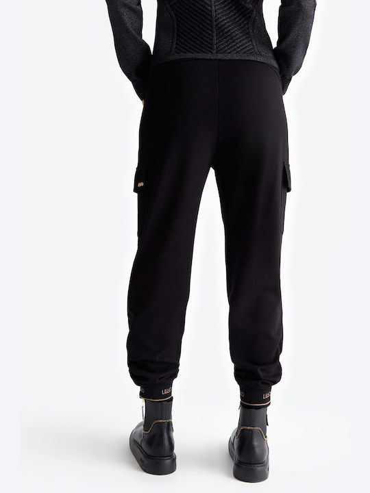 Liu Jo Femei Tesatura Pantaloni Cargo Black