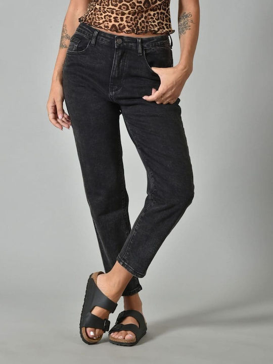 Belle Femme Women's Jean Trousers in Boyfriend Fit Black