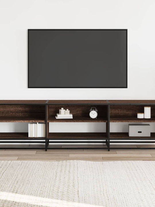 TV Stand from Metal & Wood Brown Oak L180xW40xH46cm