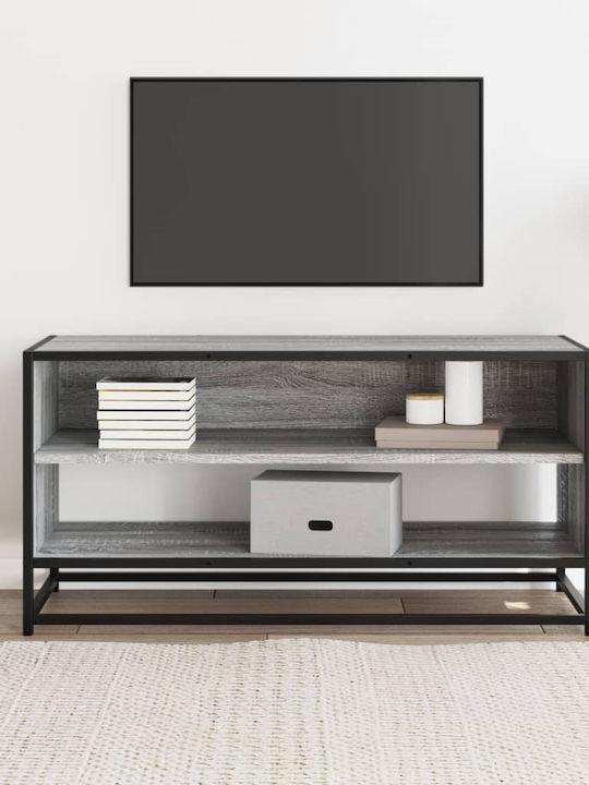 Mobilier TV din metal și lemn Gri Sonoma Μ91xΠ40xΥ46cm