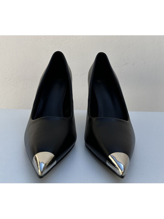 Exe Synthetic Leather Black Heels