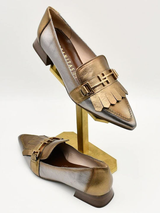 Leather Pointed Toe Multicolour Low Heels