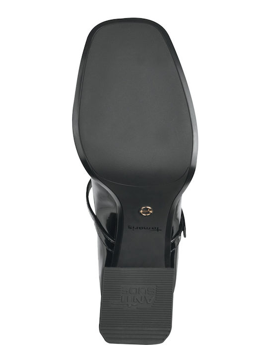 Pumps mit Riemchen & Chunky hoher Absatz Schwarz