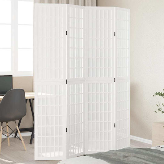 vidaXL Decorativ Paravan Lemn cu 4 Panouri 140x200cm