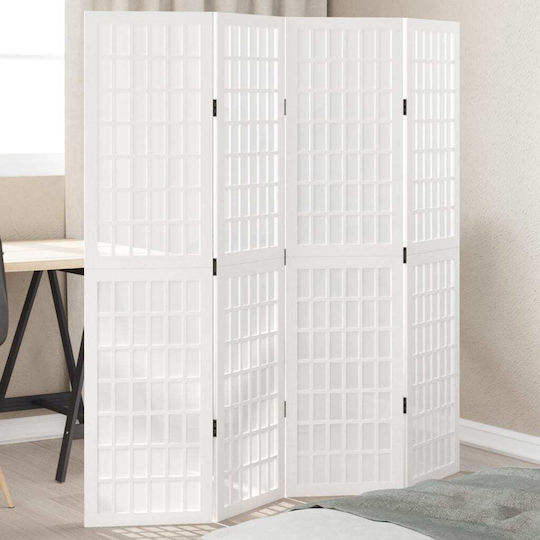 vidaXL Dekorativer Raumteiler Hölzernes mit 4 Paneelen 140x160cm