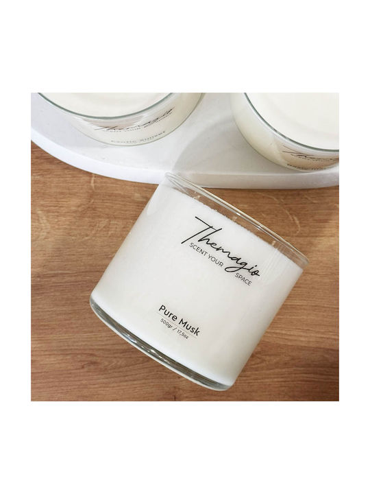 Themagio Lumânare Aromatică din Soia în Borcan cu Miros de Mușcată Pură 500gr