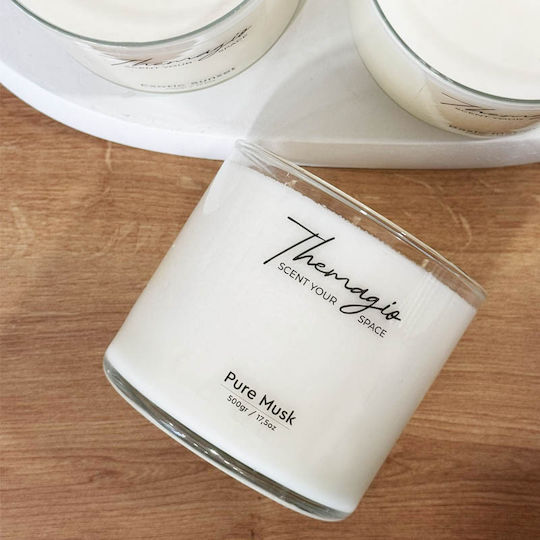 Themagio Lumânare Aromatică din Soia în Borcan cu Miros de Mușcată Pură 500gr