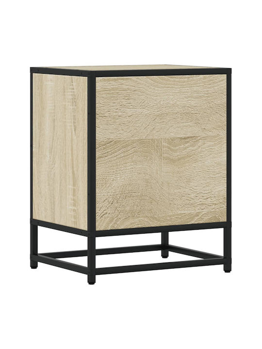 Wooden Sonoma Oak Bedside Tables 2 Pieces 40x31x50cm