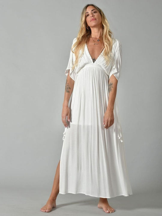 Belle Femme Maxi Dress White