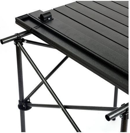 Τραπέζι Αλουμινίου Camping Πτυσσόμενο 50x50cm Μαύρο