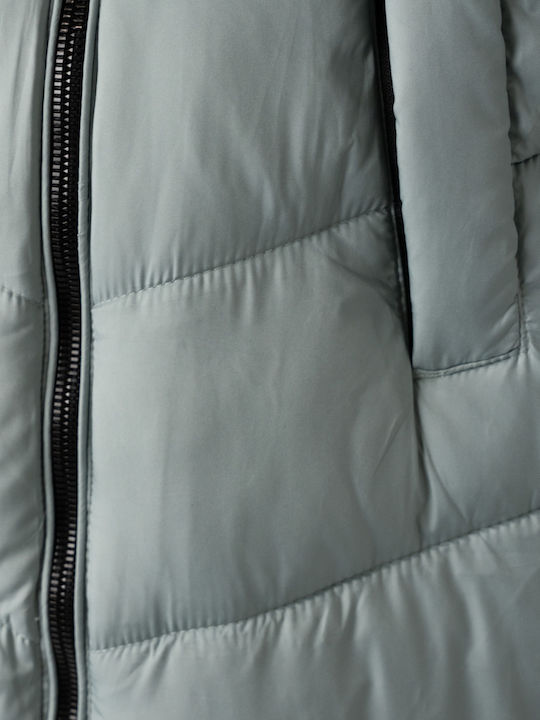 Kids' Casual Jacket Long with Hood Bay Leaf Mint