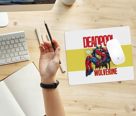 Koupakoupa Superhero Deadpool Wolverine Mouse Pad 230mm Gray