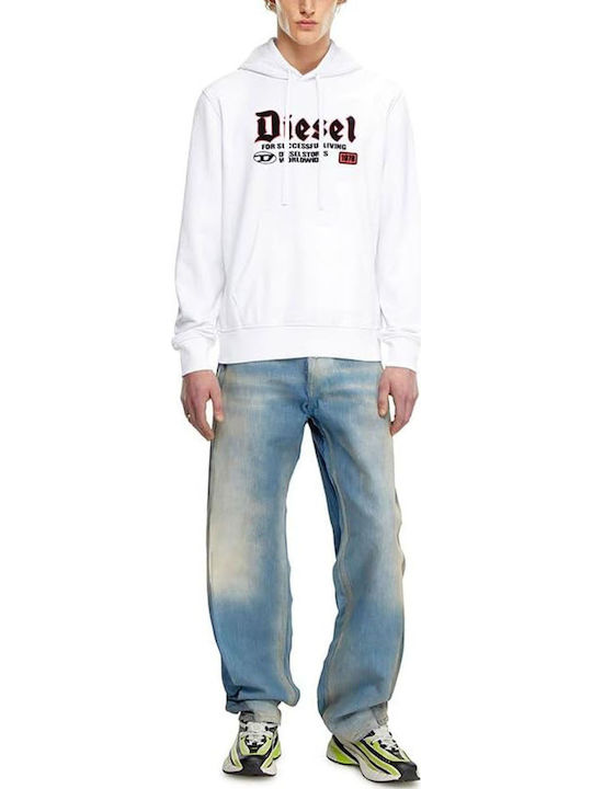 Sweatshirt with Hood White