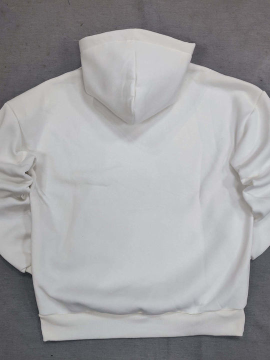 Sweatshirt with Hood White