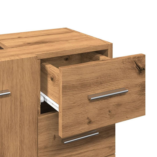 vidaXL Schrank Waschtisch ohne Waschbecken L63xB30xH54cm Coffee