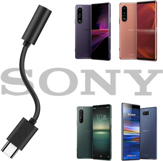 Adapter Audio Sony Usb-c Male To Female Jack Black