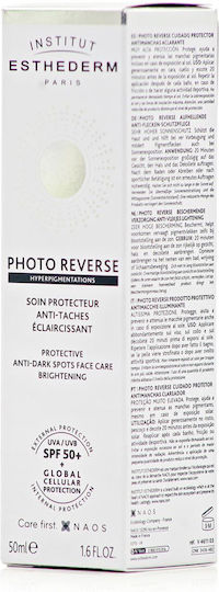 Institut Esthederm Photo Reverse Крем За Лице Дневен Крем С SPF50 За Хидратация Пигментни Петна И Изсветляване На Тена 50ml