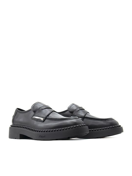 Combo A Δερμάτινα Γυναικεία Loafers σε Μαύρο Χρώμα