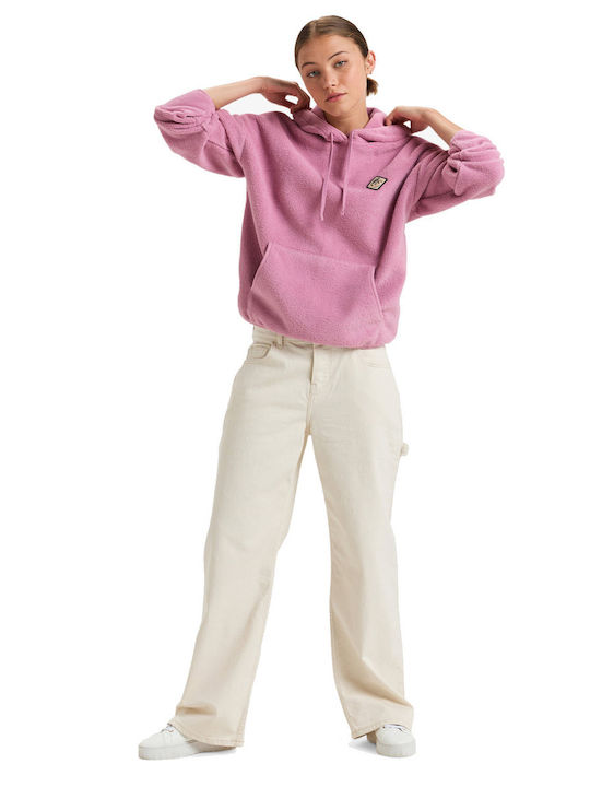 Cool Calling Winterlich Damen Bluse Langärmelig mit Kapuze Lila