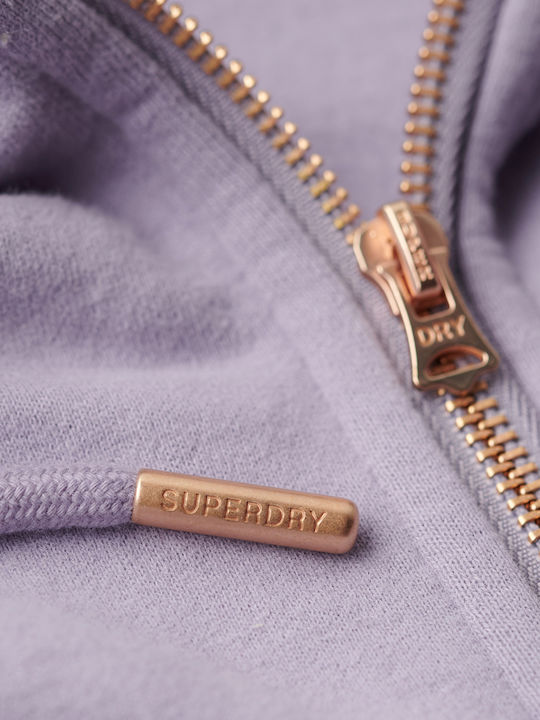 Women's Sweatshirt Jacket Hooded Purple