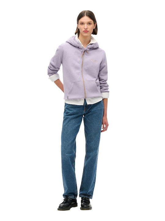 Women's Sweatshirt Jacket Hooded Purple