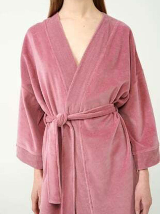 Vamp Winter Women's Cotton Robe Pink Nectar