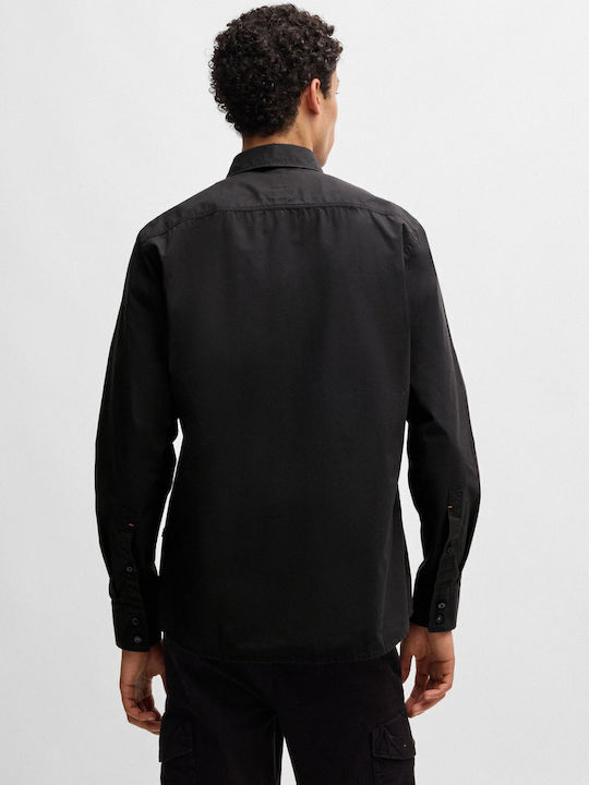 M Relegant 6 M Long-sleeved Cotton Shirt Black