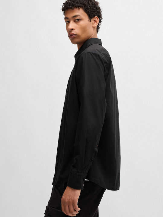 M Relegant 6 M Long-sleeved Cotton Shirt Black