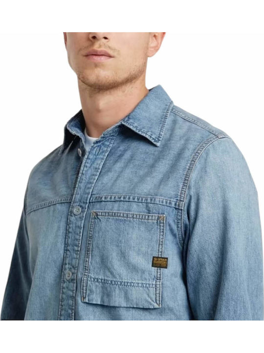 Langärmlig Jeans Hemd Denim