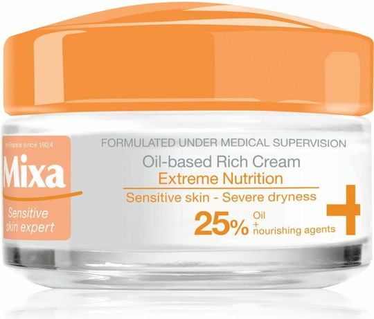 Mixa Oil-based Rich Cream Nourishing 25% Rich Ενυδατική Κρέμα Προσώπου Ημέρας 50ml