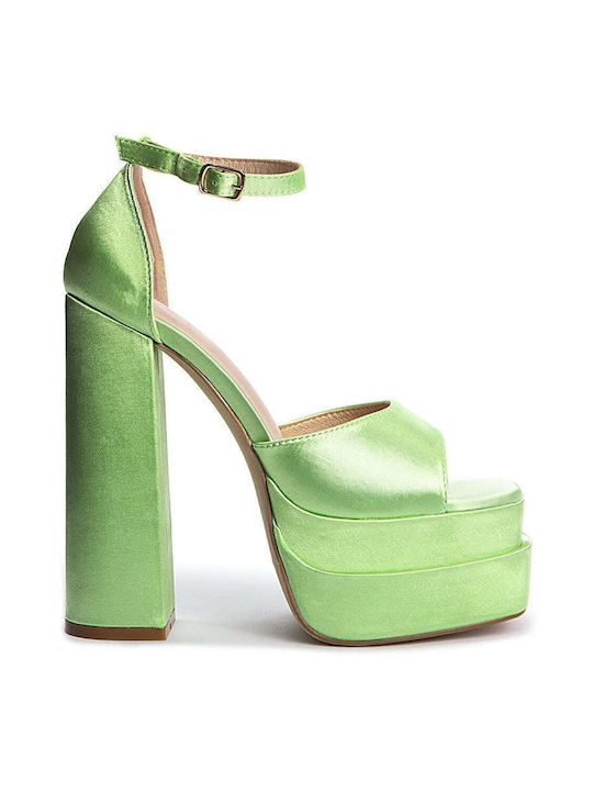 Keep Fred Platform Fabric Women's Sandals Green