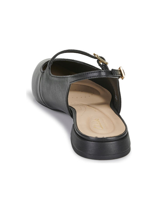 Leather Ballerinas Sensa15 Shine Black