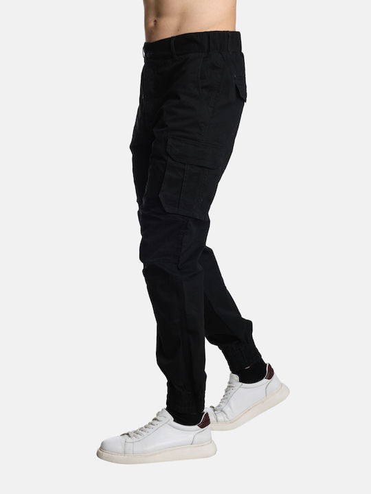 Paco & Co Herrenhose Cargo Elastisch in Normaler Passform Black