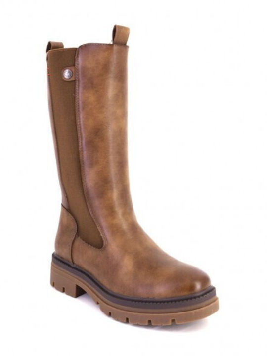 Refresh Synthetic Leather Women's Boots Brown