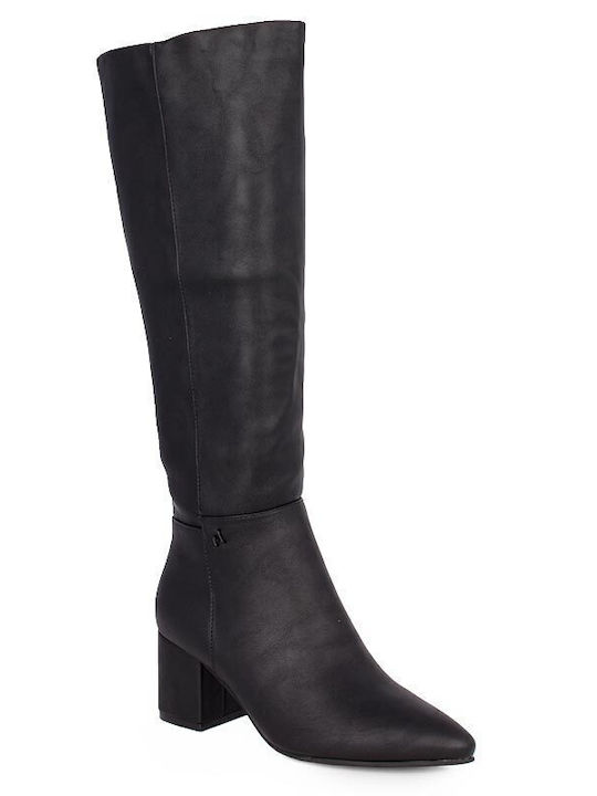 Mexx Medium Heel Women's Boots with Zipper Black