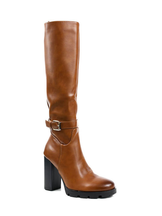 Tan Women's High Leather Boots