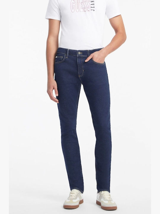 Guess Pantaloni de Bărbați din Jean în Croială Skinny Blue